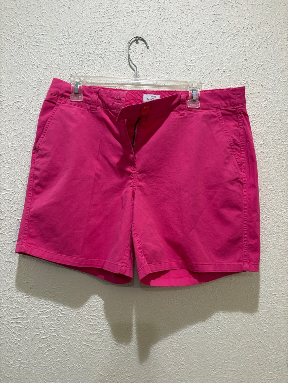 crown & ivy Hot Pink Women's Chino Shorts